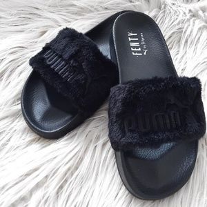 rihanna puma slides fur